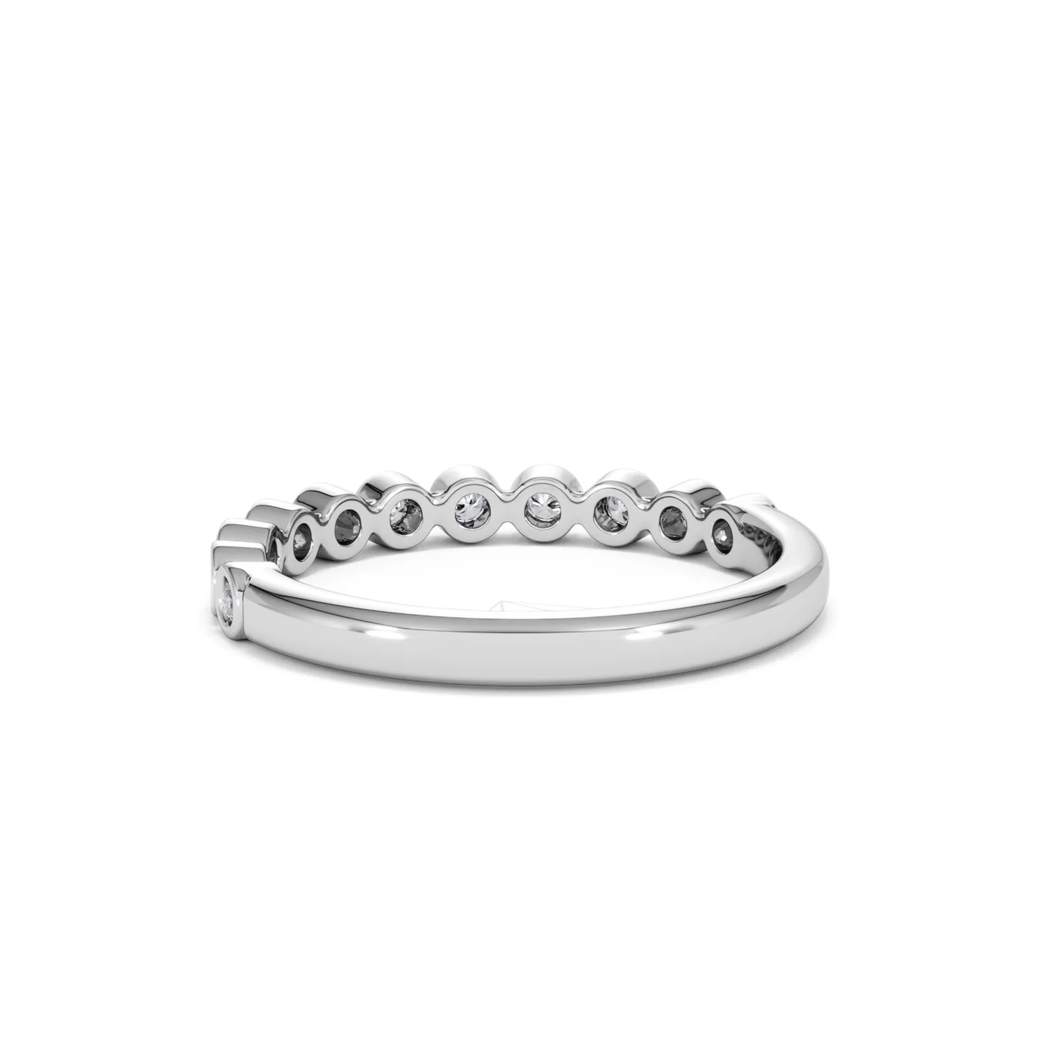 Entwine 0.42ct Round Cut Lab Diamond Half Band Eternity Ring in Sterling Silver - Image 52
