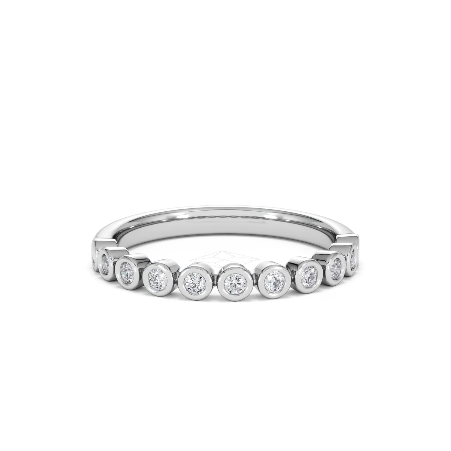 Entwine 0.42ct Round Cut Lab Diamond Half Band Eternity Ring in Sterling Silver - Image 7