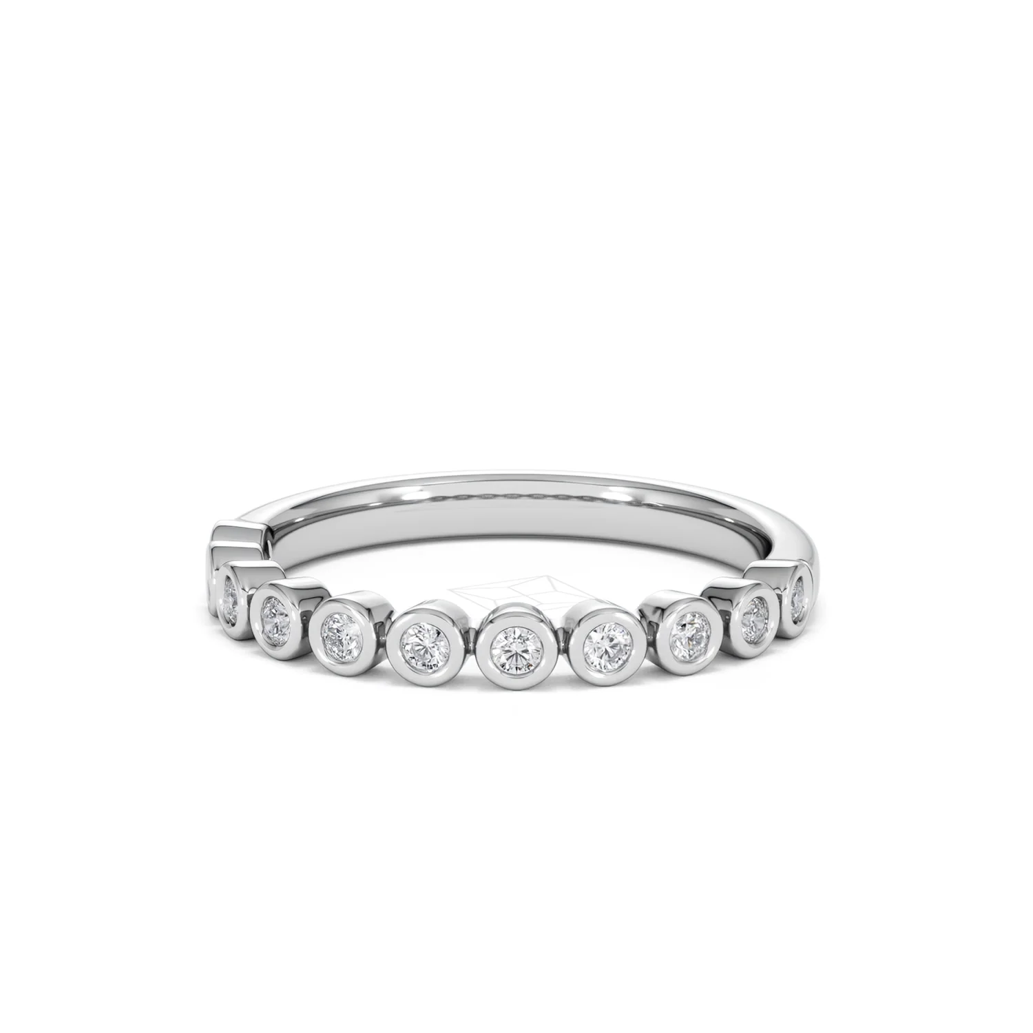 Entwine 0.42ct Round Cut Lab Diamond Half Band Eternity Ring in Sterling Silver - Image 82