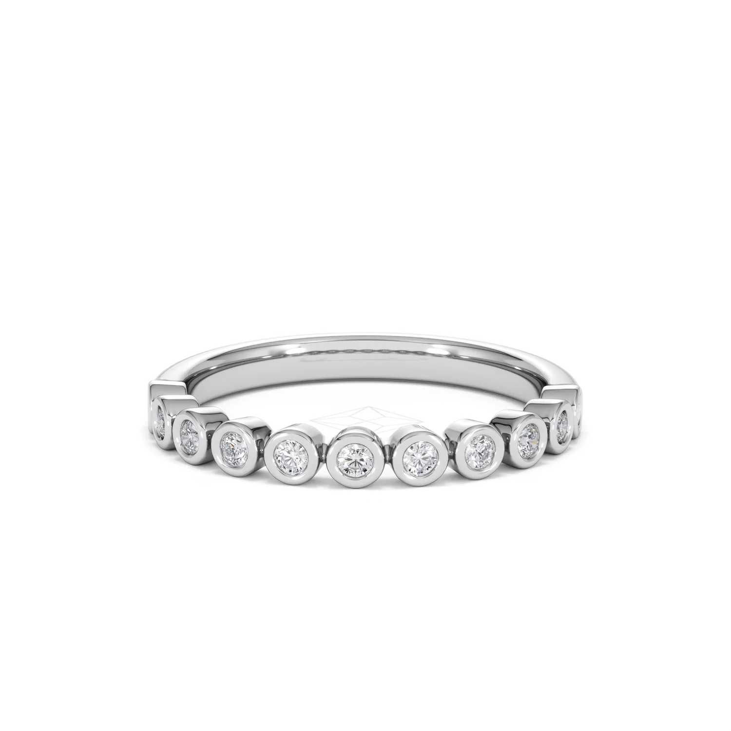 Entwine 0.42ct Round Cut Lab Diamond Half Band Eternity Ring in Sterling Silver - Image 85