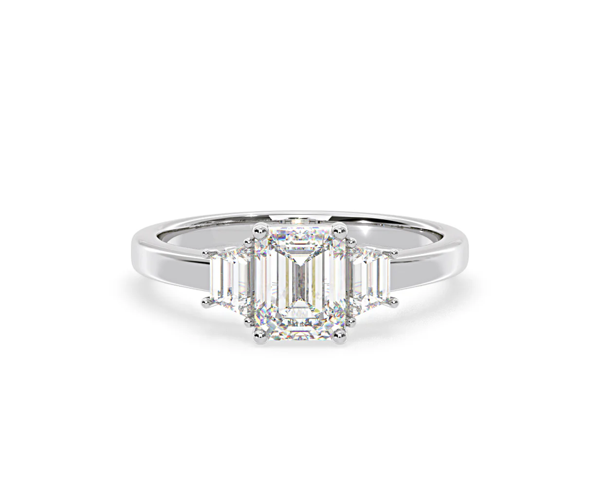 Erika Lab Diamond 1.70ct Emerald Cut Ring in 18K White Gold F/VS1 - Image 7