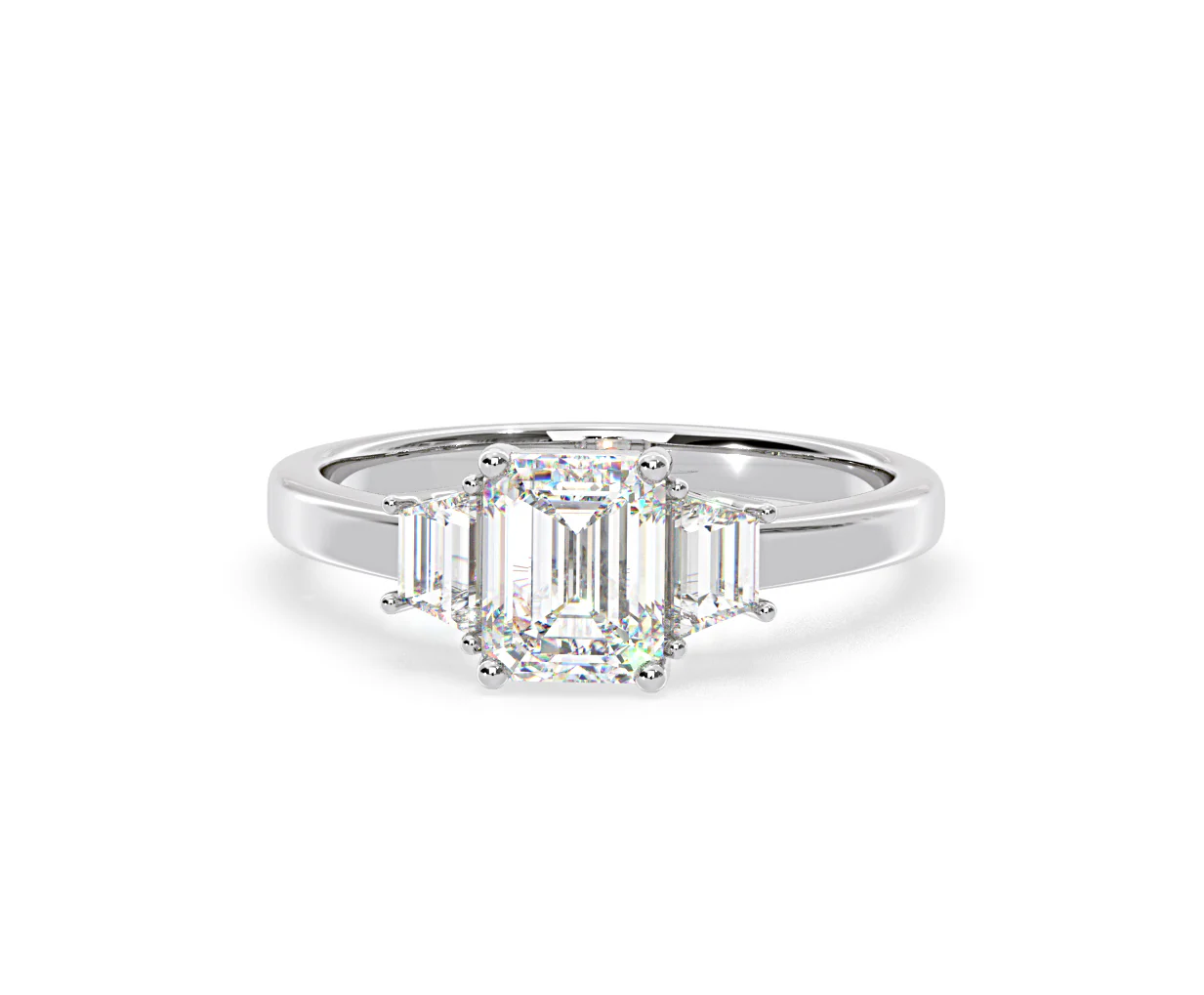Erika Lab Diamond 1.70ct Emerald Cut Ring in 18K White Gold F/VS1 - Image 8