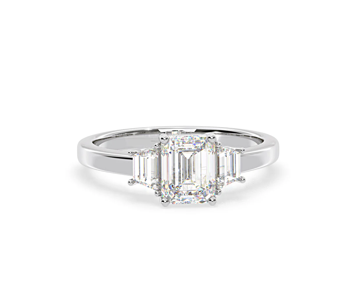 Erika Lab Diamond 1.70ct Emerald Cut Ring in 18K White Gold F/VS1 - Image 85