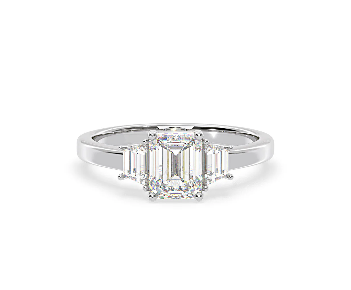 Erika Lab Diamond 1.70ct Emerald Cut Ring in 18K White Gold F/VS1 - Image 86