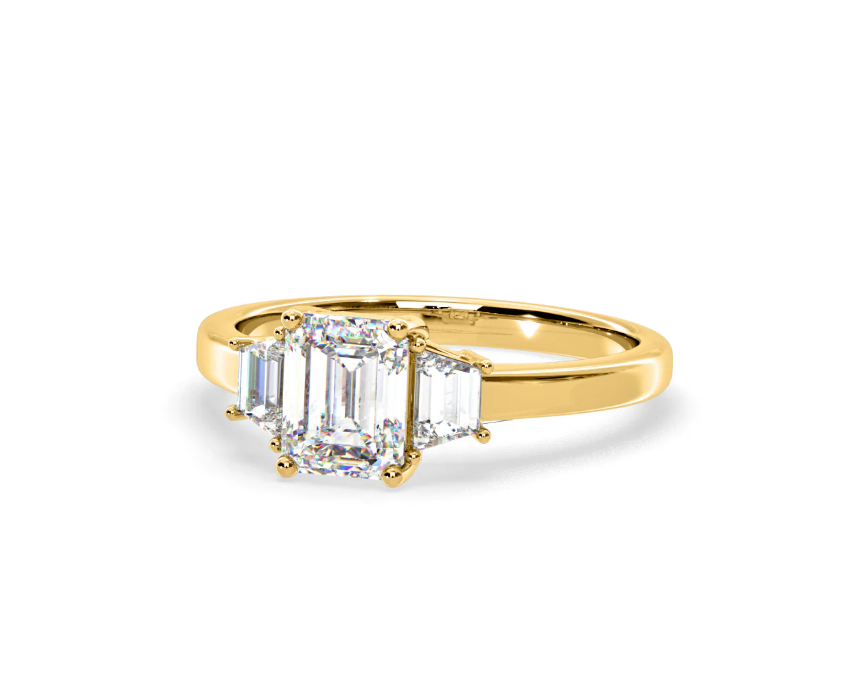 Erika Lab Diamond 1.70ct Emerald Cut Ring in 18K Yellow Gold F/VS1 - Image 11
