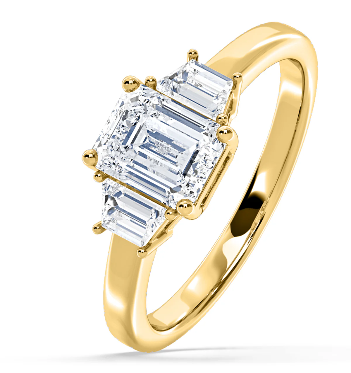 Erika Lab Diamond 1.70ct Emerald Cut Ring in 18K Yellow Gold F/VS1 - Image 2