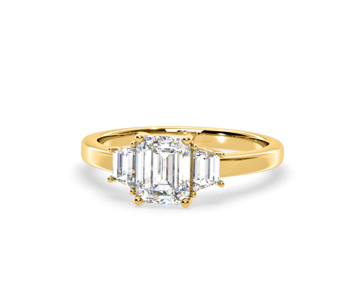 Erika Lab Diamond 1.70ct Emerald Cut Ring in 18K Yellow Gold F/VS1 - Image 9