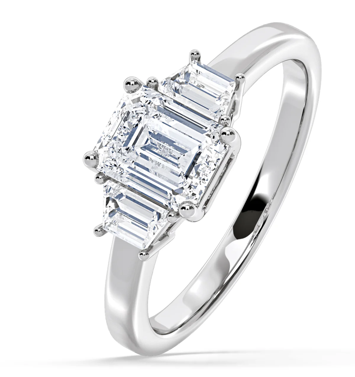 Erika Lab Diamond 1.70ct Emerald Cut Ring in Platinum F/VS1 - Image 2
