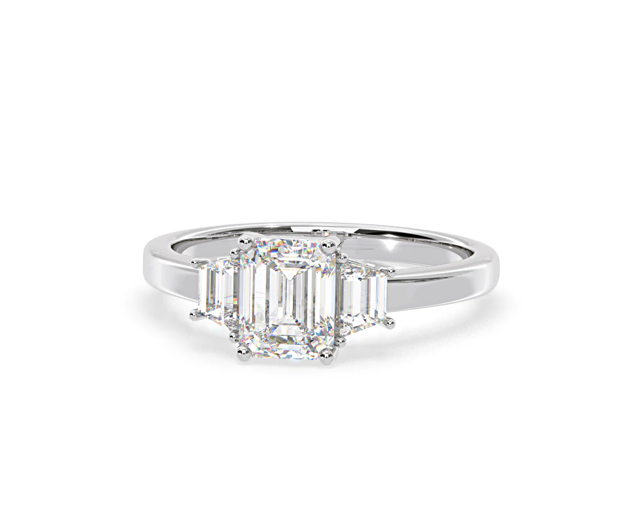 Erika Lab Diamond 1.70ct Emerald Cut Ring in Platinum F/VS1 - Image 9