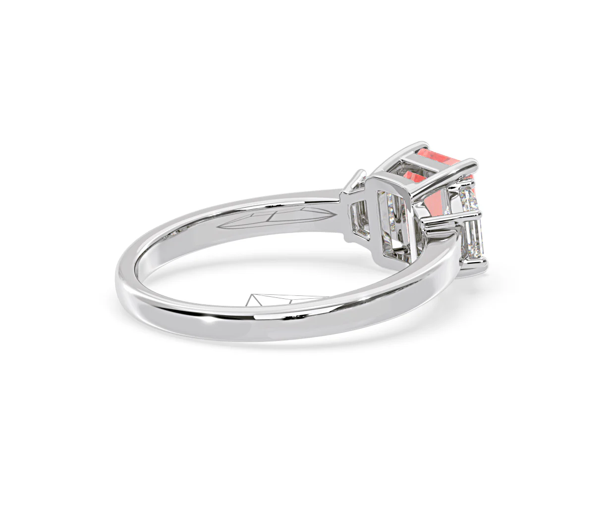 Erika Pink Lab Diamond 1.70ct Emerald Cut Ring in 18K White Gold - Elara Collection - Image 58