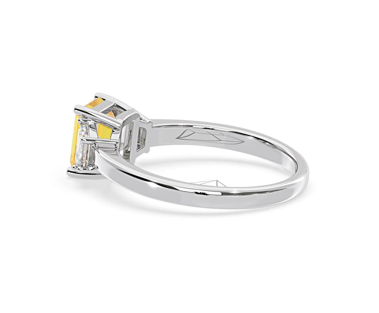 Erika Yellow Lab Diamond 1.70ct Emerald Cut Ring in 18K White Gold - Elara Collection - Image 32