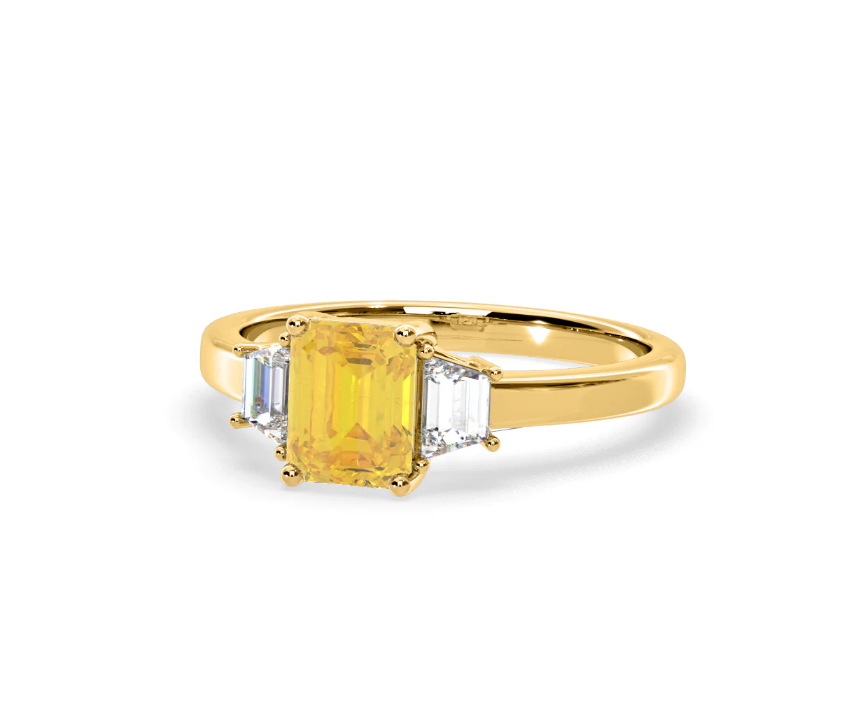 Erika Yellow Lab Diamond 1.70ct Emerald Cut Ring in 18K Yellow Gold - Elara Collection - Image 11