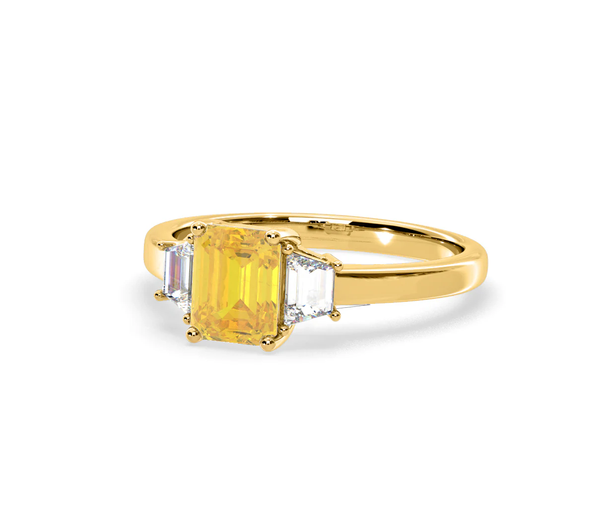 Erika Yellow Lab Diamond 1.70ct Emerald Cut Ring in 18K Yellow Gold - Elara Collection - Image 12