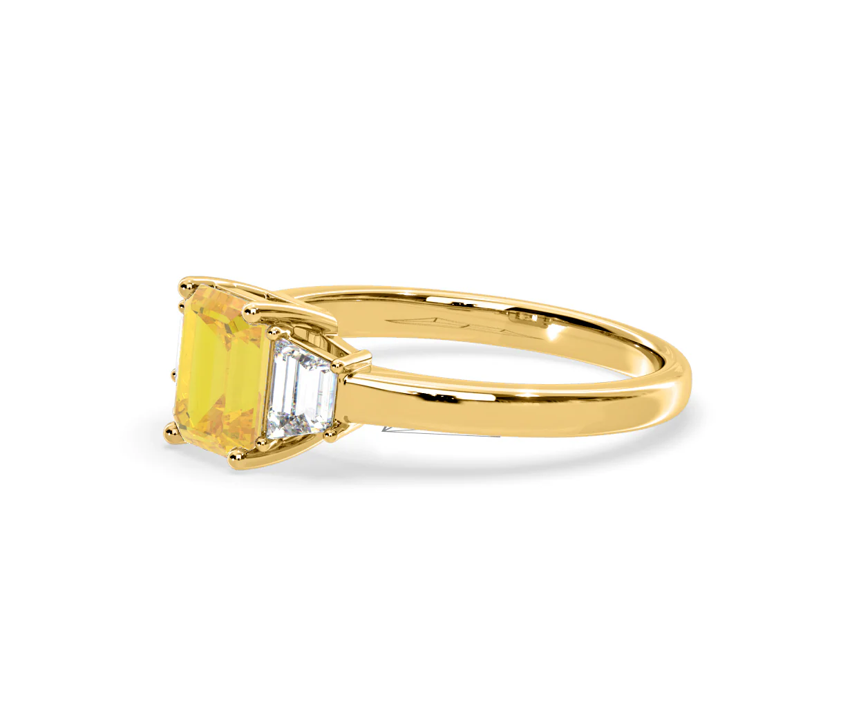 Erika Yellow Lab Diamond 1.70ct Emerald Cut Ring in 18K Yellow Gold - Elara Collection - Image 19