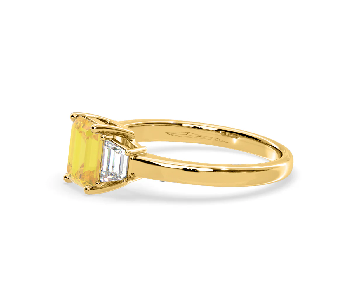 Erika Yellow Lab Diamond 1.70ct Emerald Cut Ring in 18K Yellow Gold - Elara Collection - Image 21