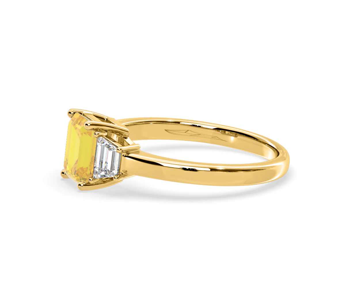 Erika Yellow Lab Diamond 1.70ct Emerald Cut Ring in 18K Yellow Gold - Elara Collection - Image 22
