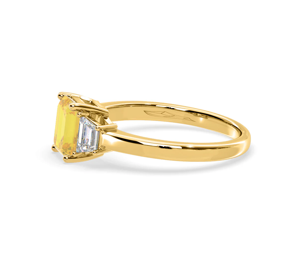 Erika Yellow Lab Diamond 1.70ct Emerald Cut Ring in 18K Yellow Gold - Elara Collection - Image 23