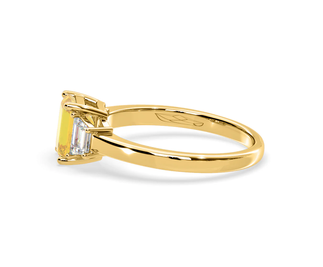 Erika Yellow Lab Diamond 1.70ct Emerald Cut Ring in 18K Yellow Gold - Elara Collection - Image 26