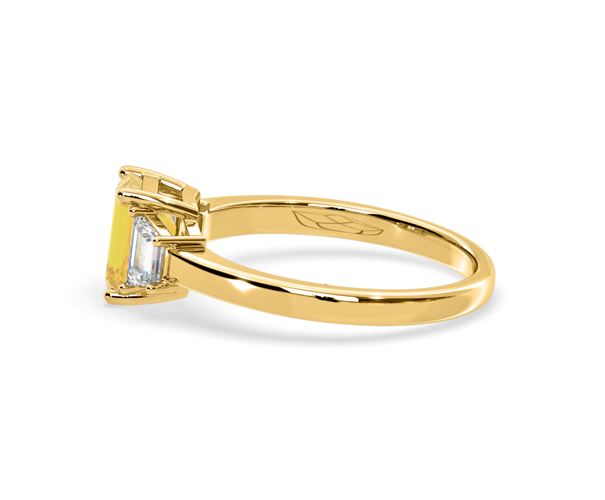 Erika Yellow Lab Diamond 1.70ct Emerald Cut Ring in 18K Yellow Gold - Elara Collection - Image 27