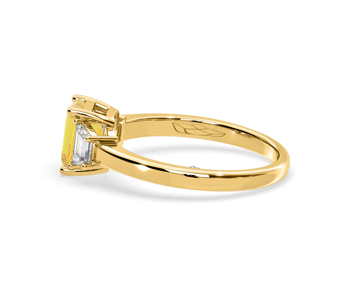 Erika Yellow Lab Diamond 1.70ct Emerald Cut Ring in 18K Yellow Gold - Elara Collection - Image 28