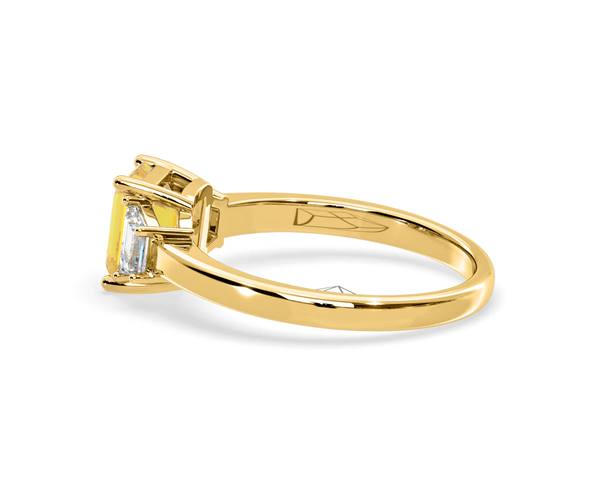 Erika Yellow Lab Diamond 1.70ct Emerald Cut Ring in 18K Yellow Gold - Elara Collection - Image 30