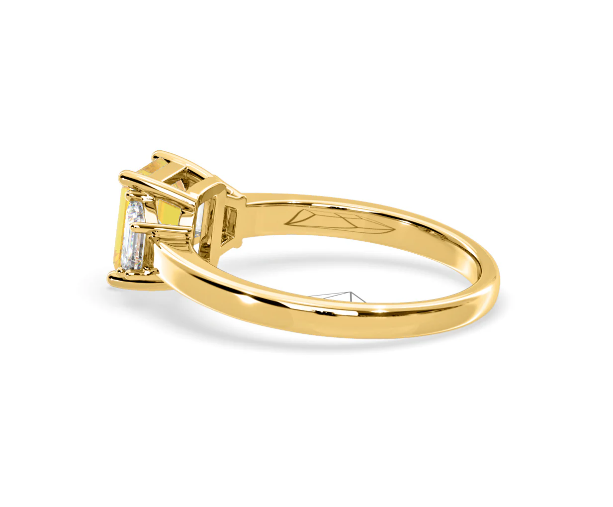 Erika Yellow Lab Diamond 1.70ct Emerald Cut Ring in 18K Yellow Gold - Elara Collection - Image 32