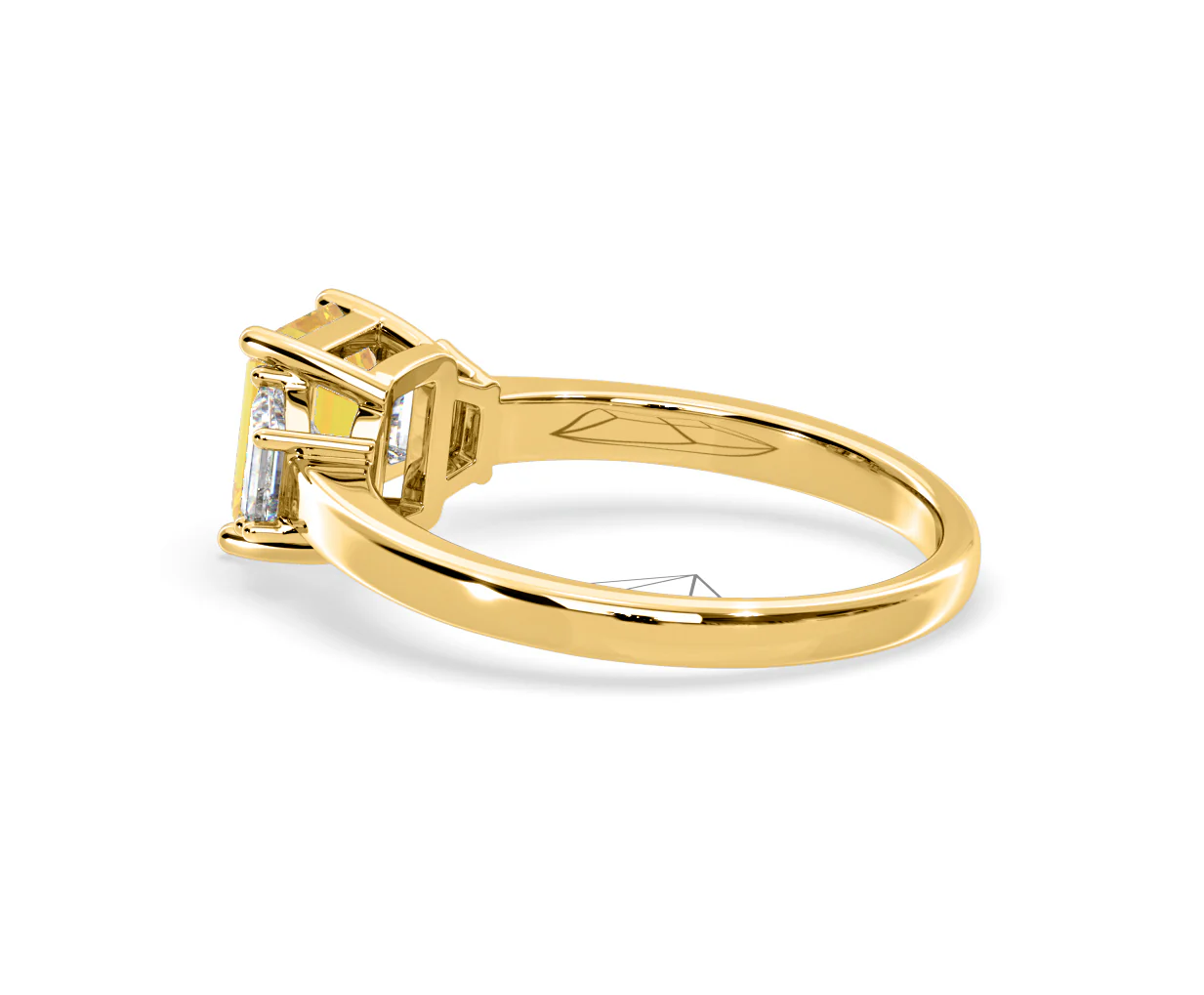 Erika Yellow Lab Diamond 1.70ct Emerald Cut Ring in 18K Yellow Gold - Elara Collection - Image 33