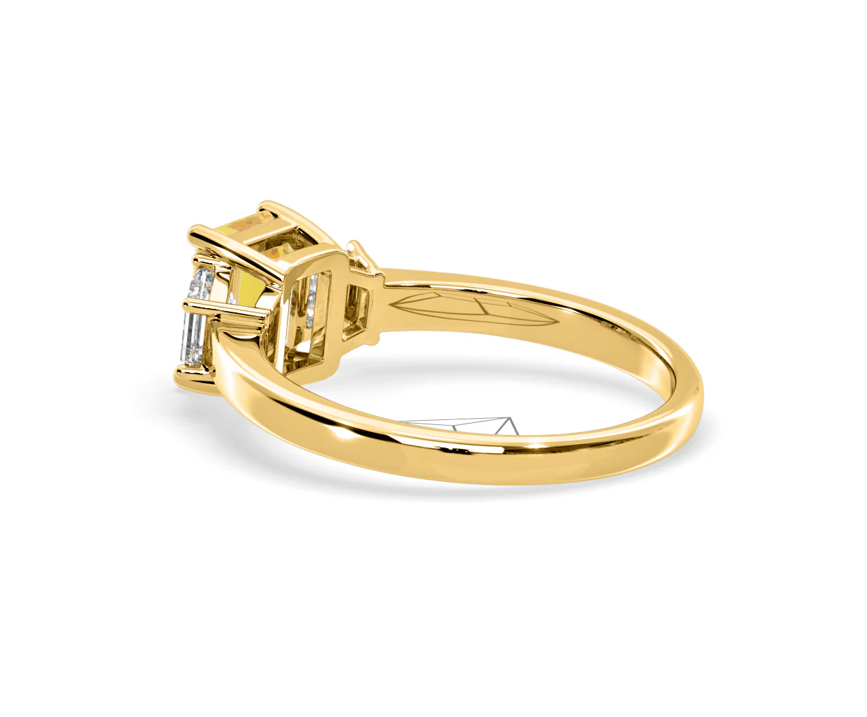 Erika Yellow Lab Diamond 1.70ct Emerald Cut Ring in 18K Yellow Gold - Elara Collection - Image 35