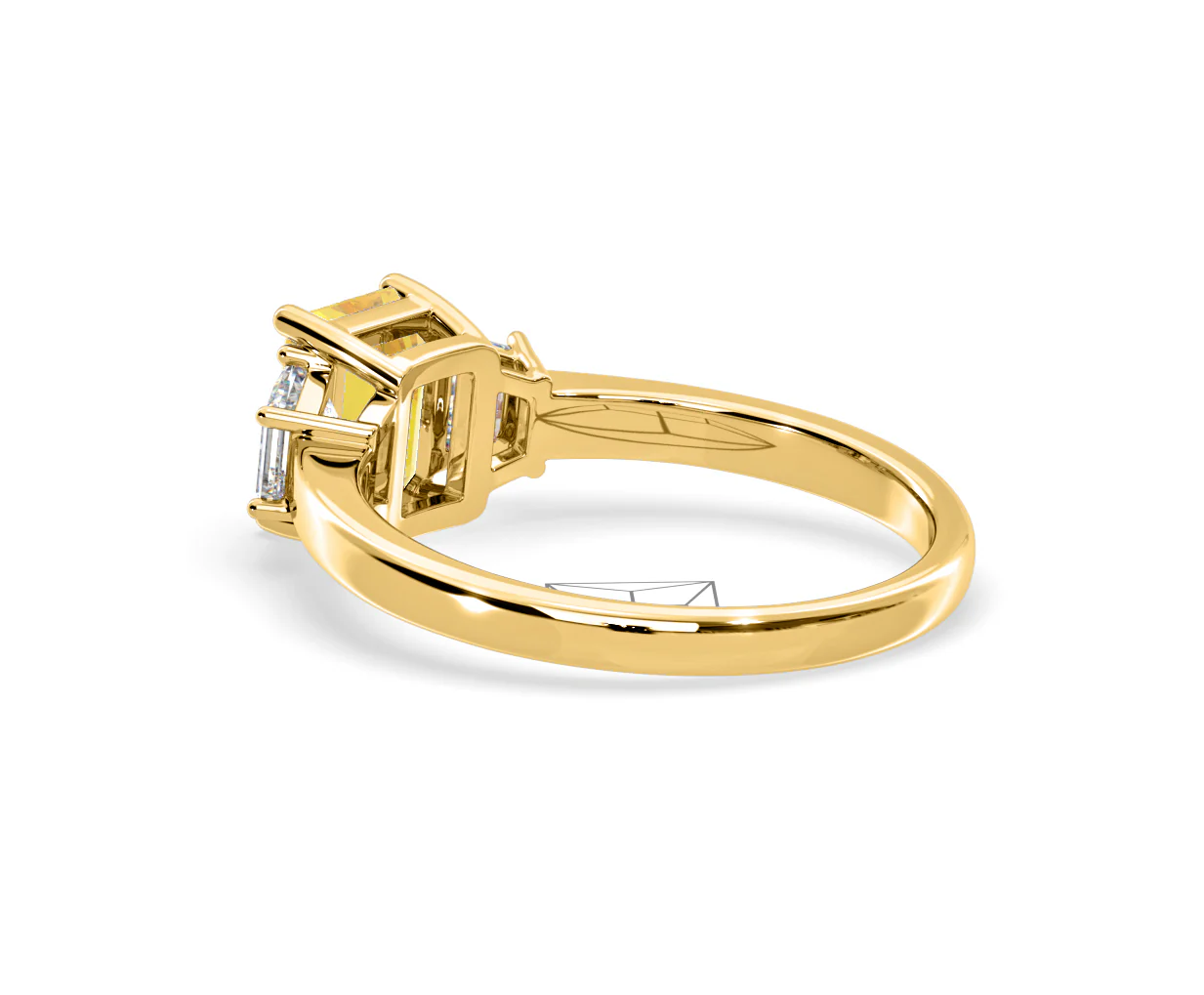 Erika Yellow Lab Diamond 1.70ct Emerald Cut Ring in 18K Yellow Gold - Elara Collection - Image 36