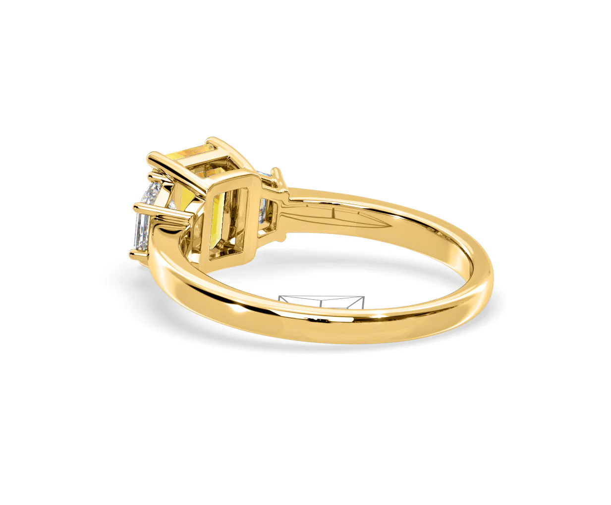 Erika Yellow Lab Diamond 1.70ct Emerald Cut Ring in 18K Yellow Gold - Elara Collection - Image 37