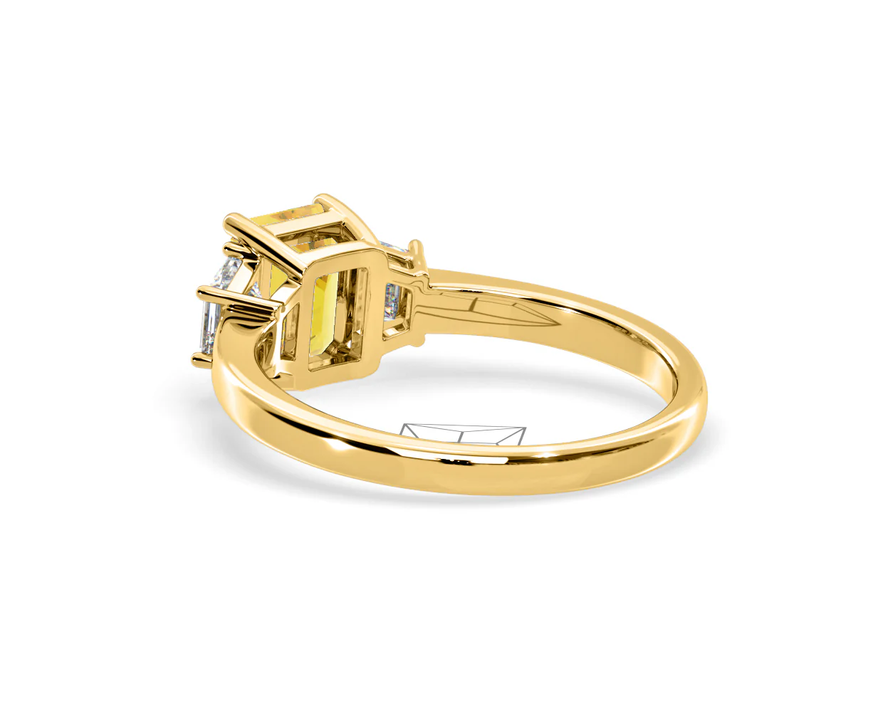 Erika Yellow Lab Diamond 1.70ct Emerald Cut Ring in 18K Yellow Gold - Elara Collection - Image 38