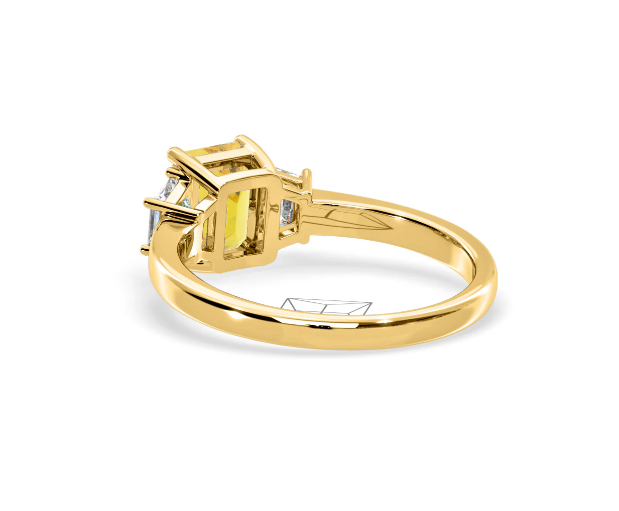 Erika Yellow Lab Diamond 1.70ct Emerald Cut Ring in 18K Yellow Gold - Elara Collection - Image 39