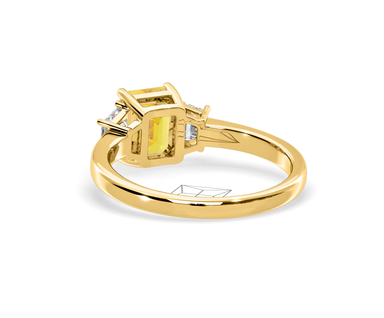 Erika Yellow Lab Diamond 1.70ct Emerald Cut Ring in 18K Yellow Gold - Elara Collection - Image 41