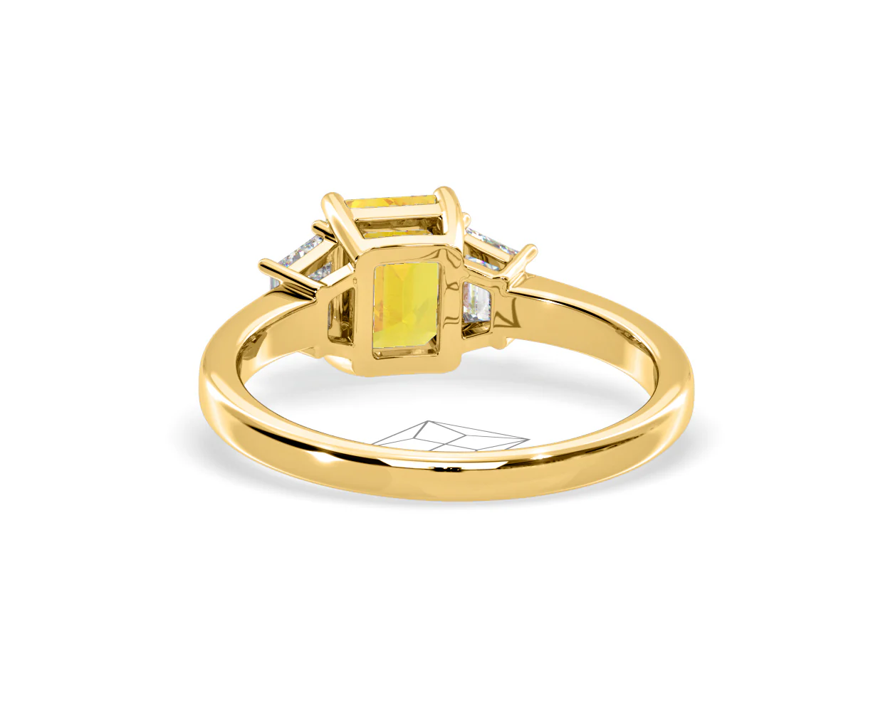 Erika Yellow Lab Diamond 1.70ct Emerald Cut Ring in 18K Yellow Gold - Elara Collection - Image 44