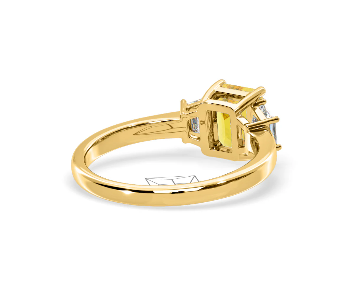 Erika Yellow Lab Diamond 1.70ct Emerald Cut Ring in 18K Yellow Gold - Elara Collection - Image 54