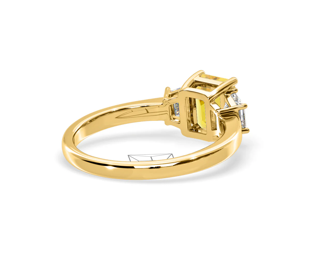 Erika Yellow Lab Diamond 1.70ct Emerald Cut Ring in 18K Yellow Gold - Elara Collection - Image 55