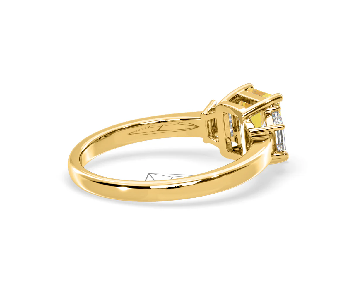 Erika Yellow Lab Diamond 1.70ct Emerald Cut Ring in 18K Yellow Gold - Elara Collection - Image 58