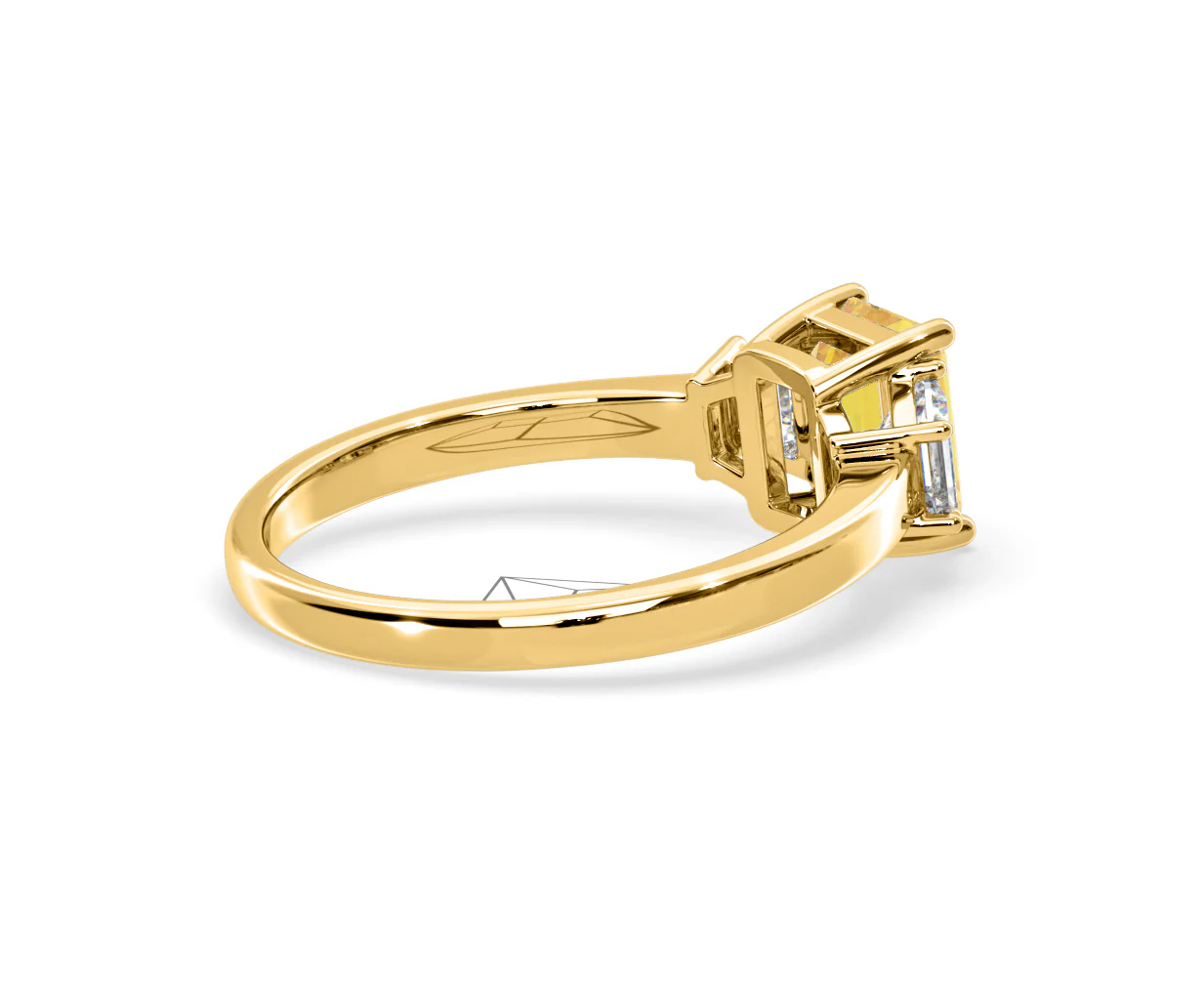 Erika Yellow Lab Diamond 1.70ct Emerald Cut Ring in 18K Yellow Gold - Elara Collection - Image 59