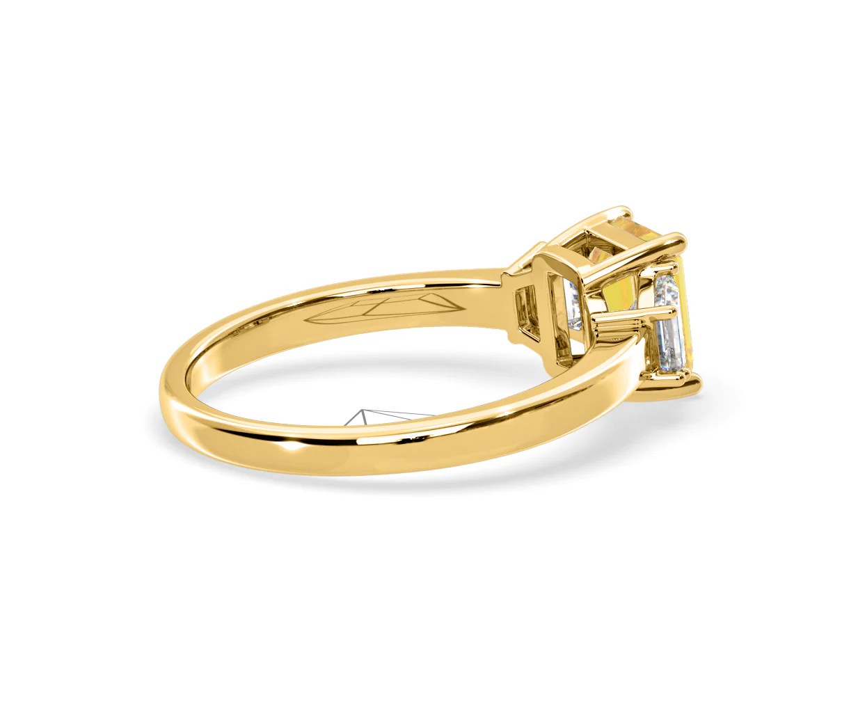 Erika Yellow Lab Diamond 1.70ct Emerald Cut Ring in 18K Yellow Gold - Elara Collection - Image 60