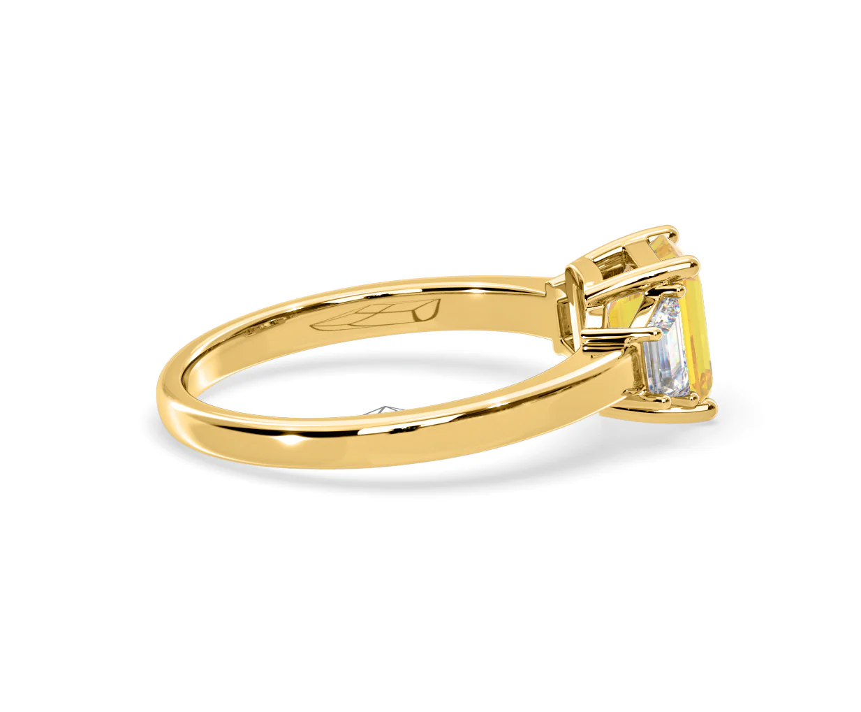 Erika Yellow Lab Diamond 1.70ct Emerald Cut Ring in 18K Yellow Gold - Elara Collection - Image 64