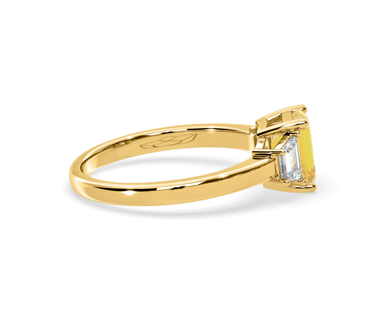 Erika Yellow Lab Diamond 1.70ct Emerald Cut Ring in 18K Yellow Gold - Elara Collection - Image 66