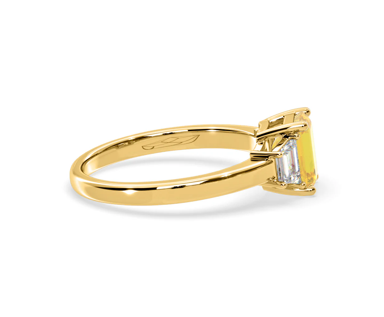 Erika Yellow Lab Diamond 1.70ct Emerald Cut Ring in 18K Yellow Gold - Elara Collection - Image 67