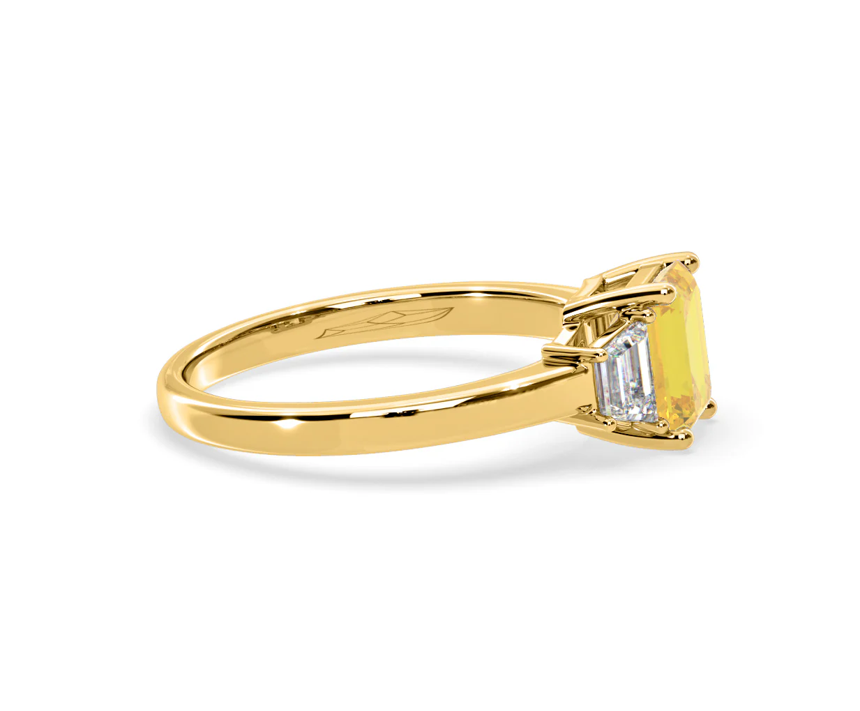 Erika Yellow Lab Diamond 1.70ct Emerald Cut Ring in 18K Yellow Gold - Elara Collection - Image 69