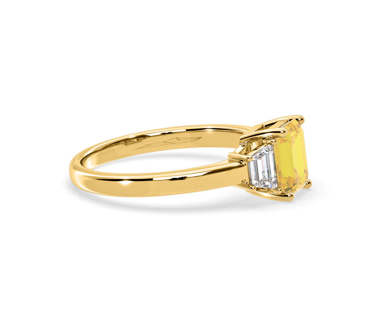 Erika Yellow Lab Diamond 1.70ct Emerald Cut Ring in 18K Yellow Gold - Elara Collection - Image 71