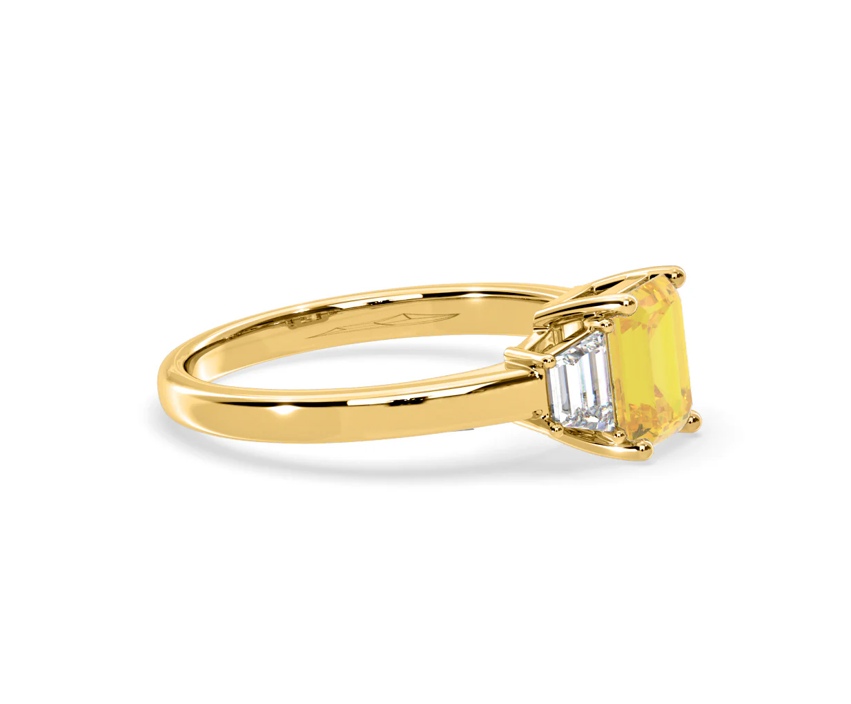 Erika Yellow Lab Diamond 1.70ct Emerald Cut Ring in 18K Yellow Gold - Elara Collection - Image 72