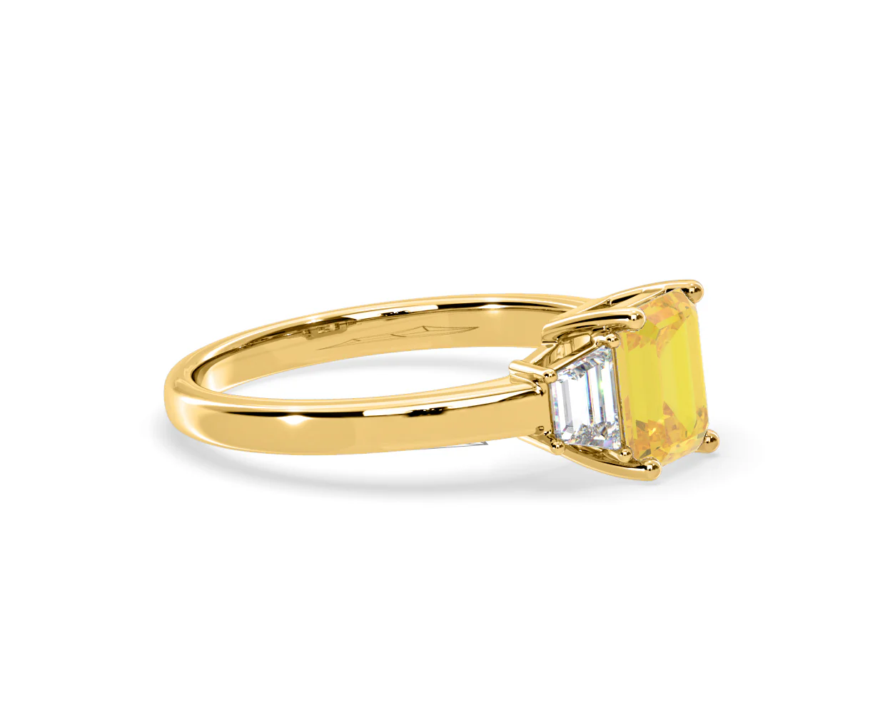 Erika Yellow Lab Diamond 1.70ct Emerald Cut Ring in 18K Yellow Gold - Elara Collection - Image 73
