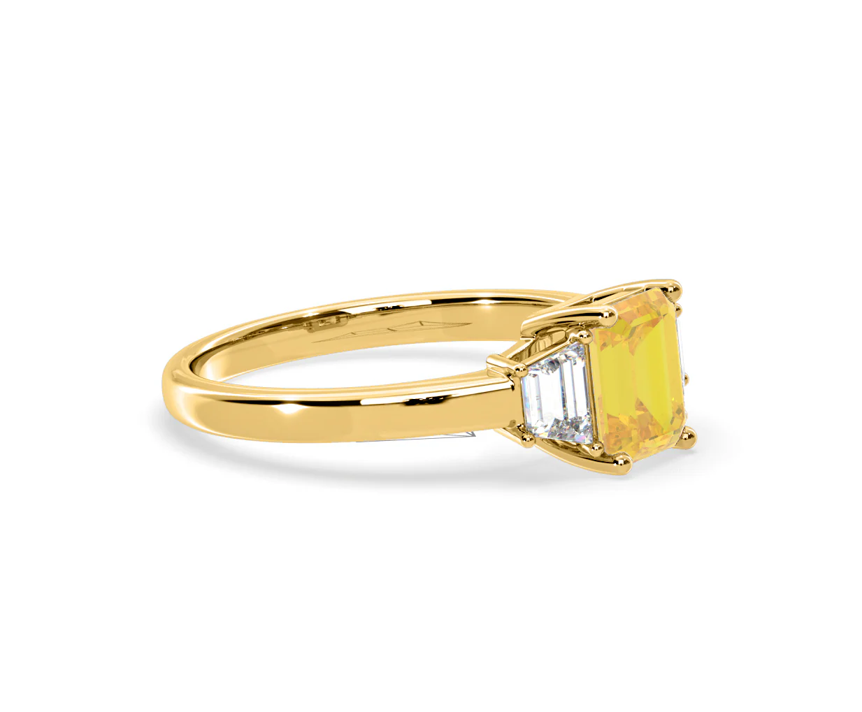 Erika Yellow Lab Diamond 1.70ct Emerald Cut Ring in 18K Yellow Gold - Elara Collection - Image 74