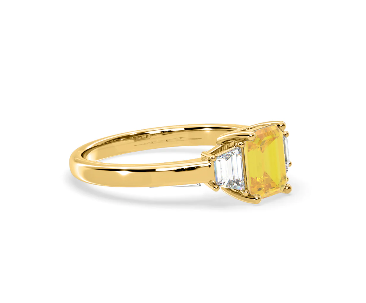 Erika Yellow Lab Diamond 1.70ct Emerald Cut Ring in 18K Yellow Gold - Elara Collection - Image 75