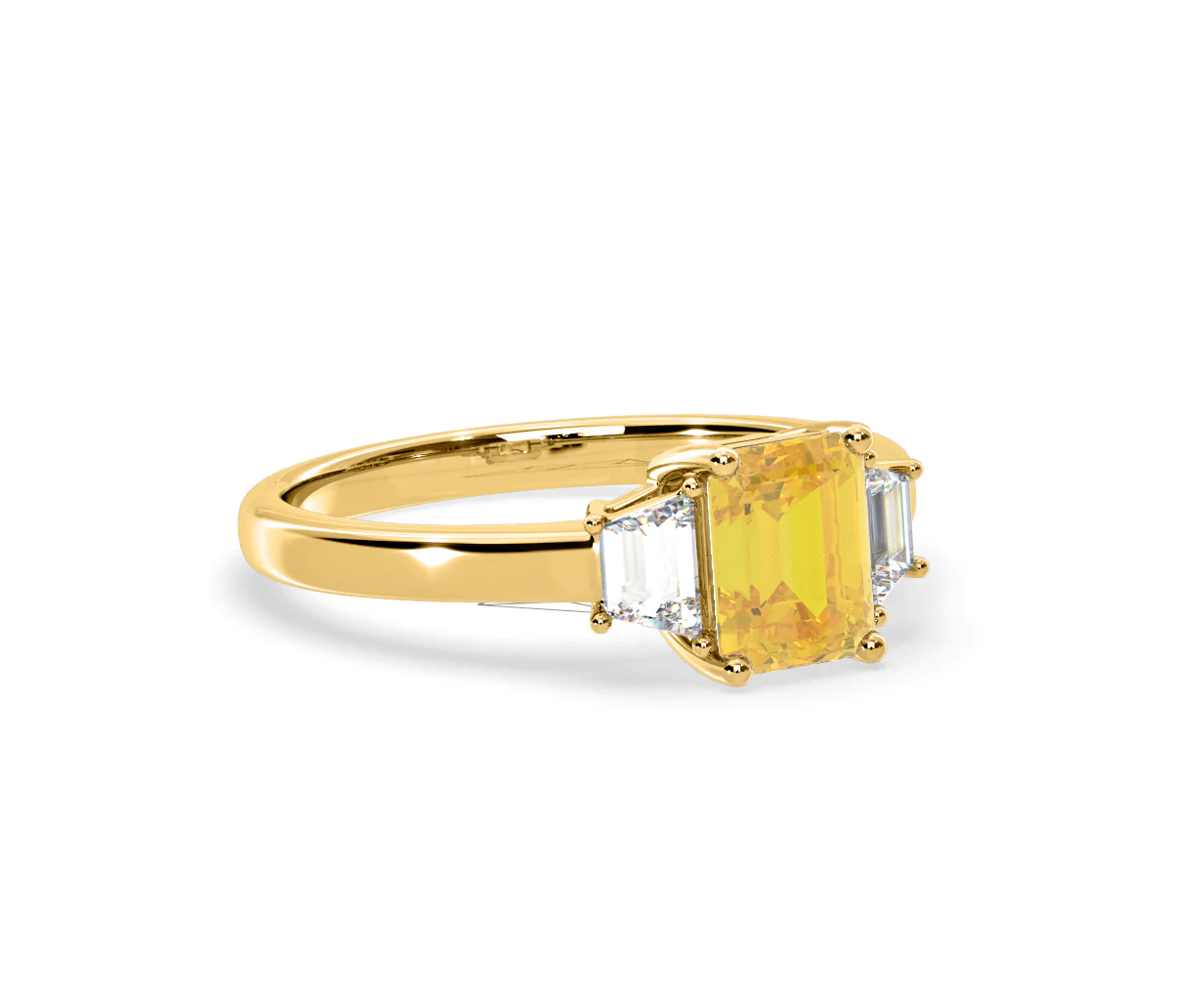 Erika Yellow Lab Diamond 1.70ct Emerald Cut Ring in 18K Yellow Gold - Elara Collection - Image 79