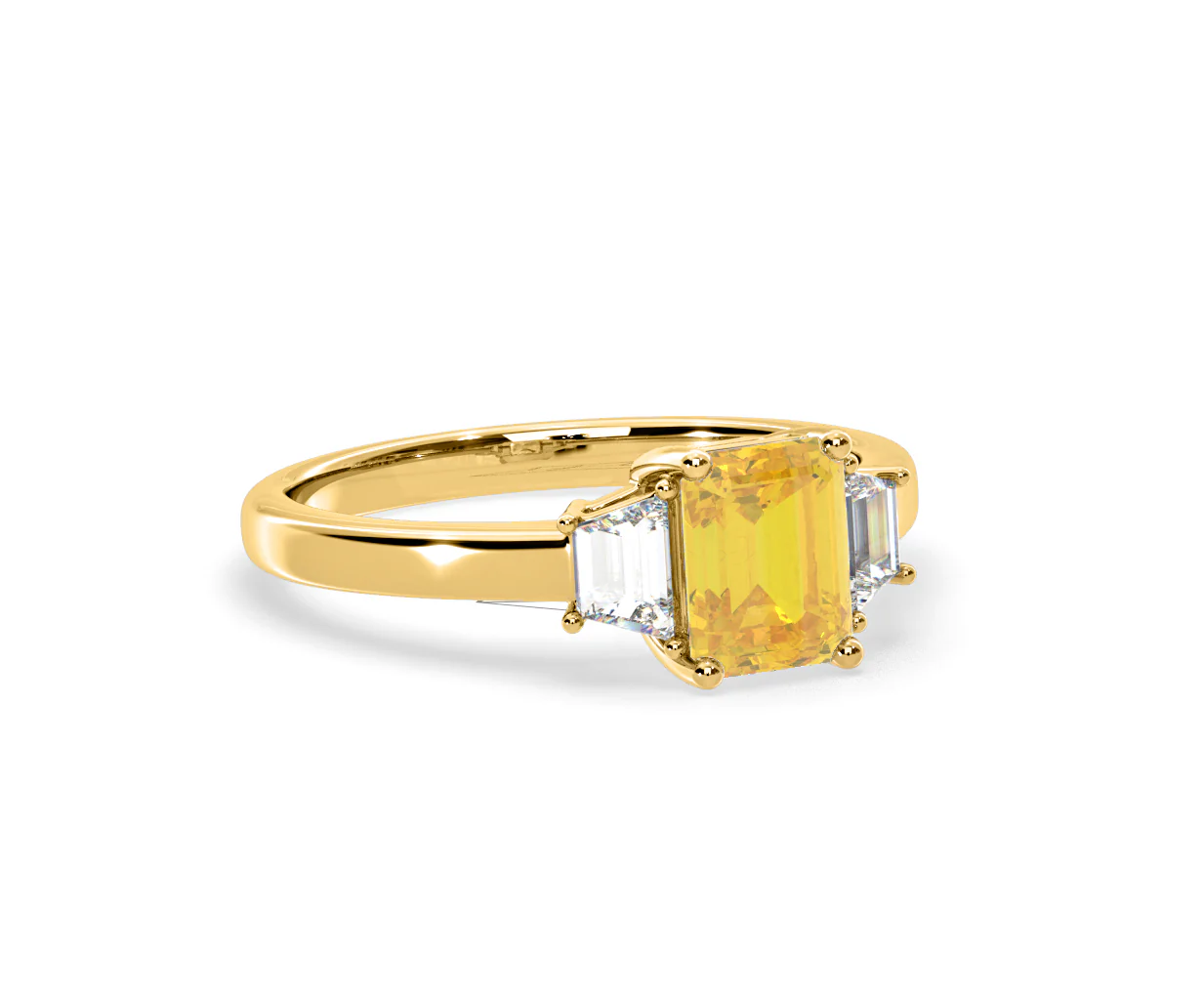 Erika Yellow Lab Diamond 1.70ct Emerald Cut Ring in 18K Yellow Gold - Elara Collection - Image 80